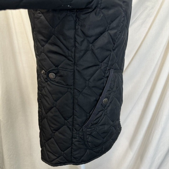 Eddie Bauer Women‎ S Quilted Puffer Jacket Long Sleeve Black Pockets Turtle Neck - Picture 5 of 15